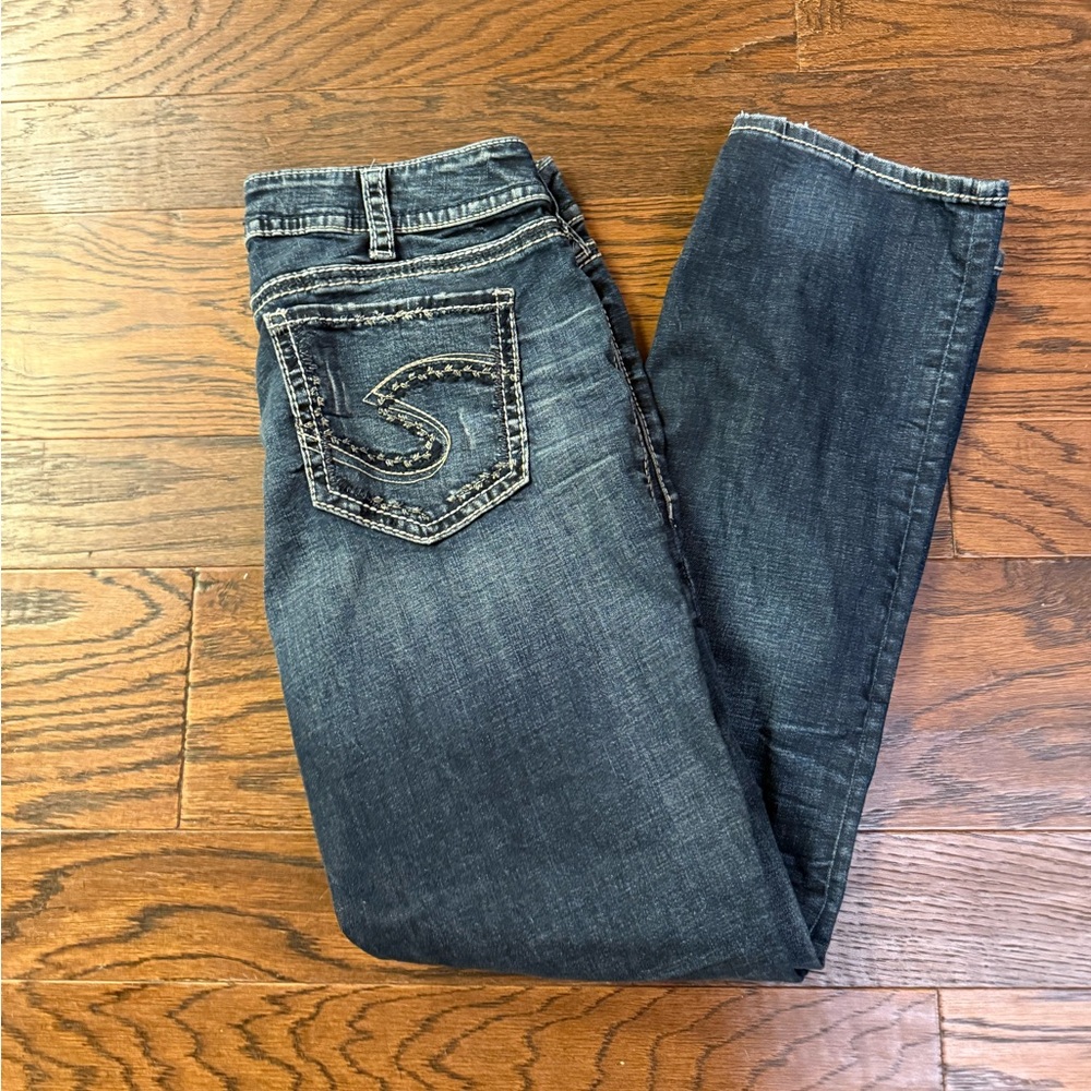 Silver Jeans Women's Suki straight women’s Cut in Indigo Wash size 34 length 32